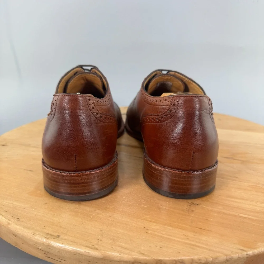 Beckett Simonon Durant Oxfords Mens Size 11 Dress Shoes Brown Leather Cap Toe